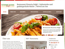 Tablet Screenshot of pizzeria-zelgli.ch